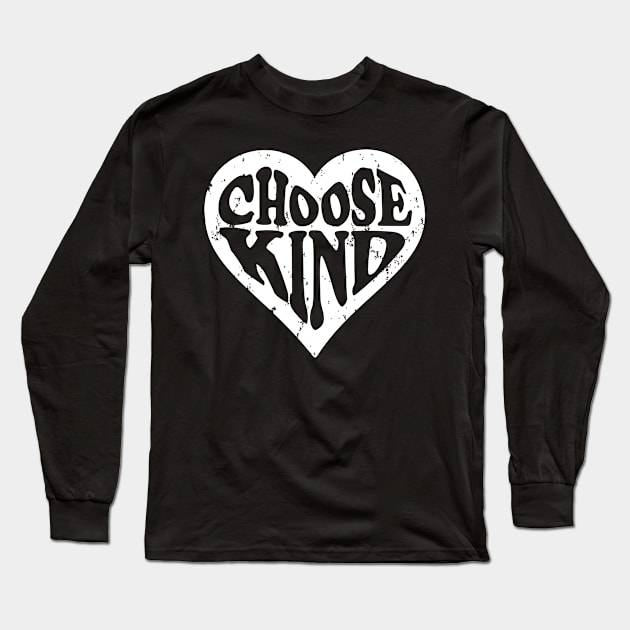 Choose Kind  - Anti-Bullying - Heart Rainbow Long Sleeve T-Shirt by Sun68